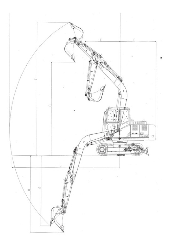 沃爾華DLS100-9B 9噸履帶式液壓挖掘機(jī)工作參數(shù)