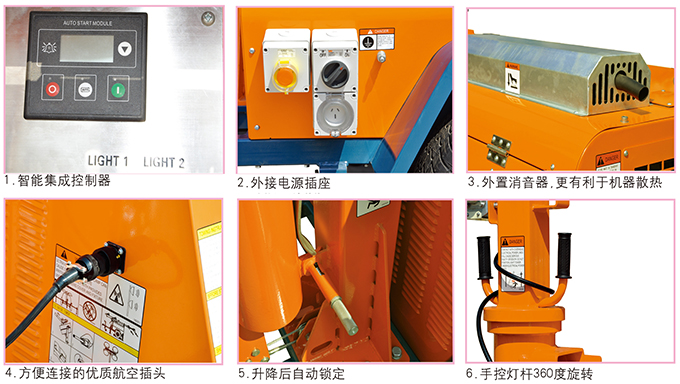 沃爾華GNZM42C手動升降拖車式照明車基本配置